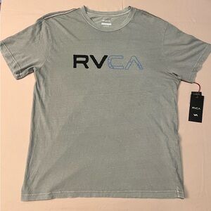 RVCA Light Grayish Green Short Sleeve Tee